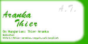 aranka thier business card